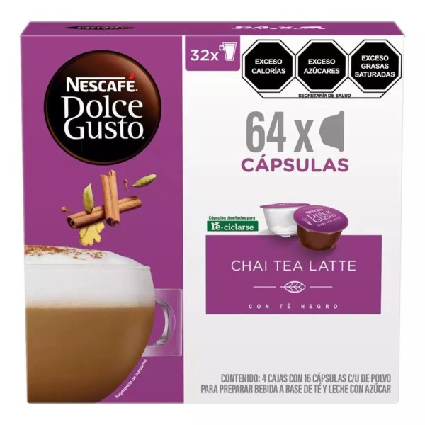 Nescafé Dolce Gusto Té Negro Chai Latte 64 Caps