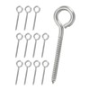 PATIKIL M5x65mm 12pcs 304 Stainless Steel Eye Screw Hook Self