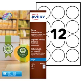 Glossy Product Labels, round, Ø 60 mm Ref J8105-10 [120 labels]