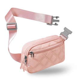 ZINZ Fanny Packs Waist Belt Bags for Travel and Daily Use, Crossbody Bum Hip Bag for Women and Men,Pink