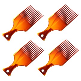 Healeved 4Pcs Salon Oil Hair Comb for Men Transparent Wide Teeth Hair Styling Brush Lightweight and Durable for Home and Travel Use