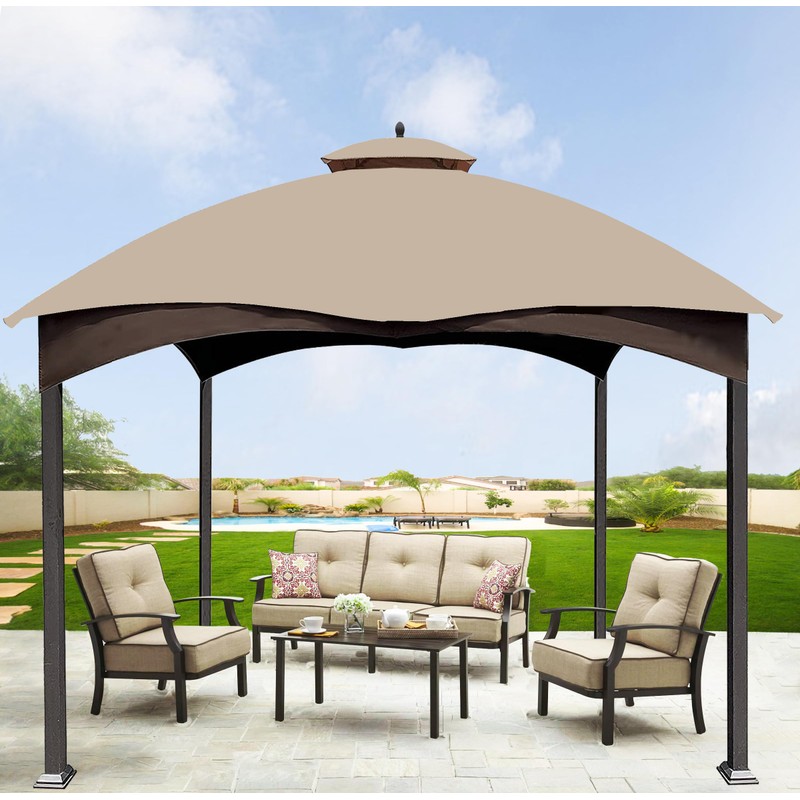 SCOCANOPY Light Beige Replacement Top for Lowe's Allen Roth 10X12
