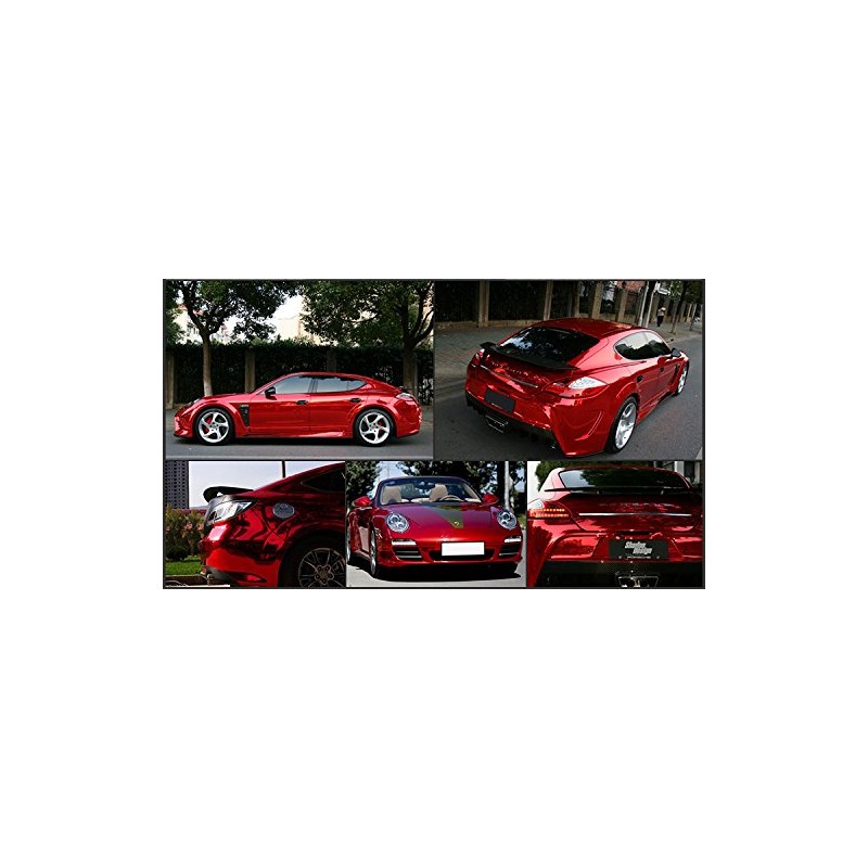 DIYAH High Gloss Red Chrome Mirror Vinyl Car Wrap Sticker