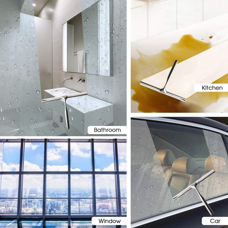 2PCS Replacement Silicon Rubber Squeegee Blade, 14 Inch (White)