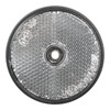 Pack of 4 white round reflectors for more safety in