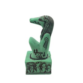 Sobek Statue Green - Ancient Egypt Deity - Egyptian God Sobek - Made in Egypt
