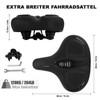 Bicycle Saddle Wide Bicycle Saddle, Waterproof, Breathable, Comfortable, Soft, for