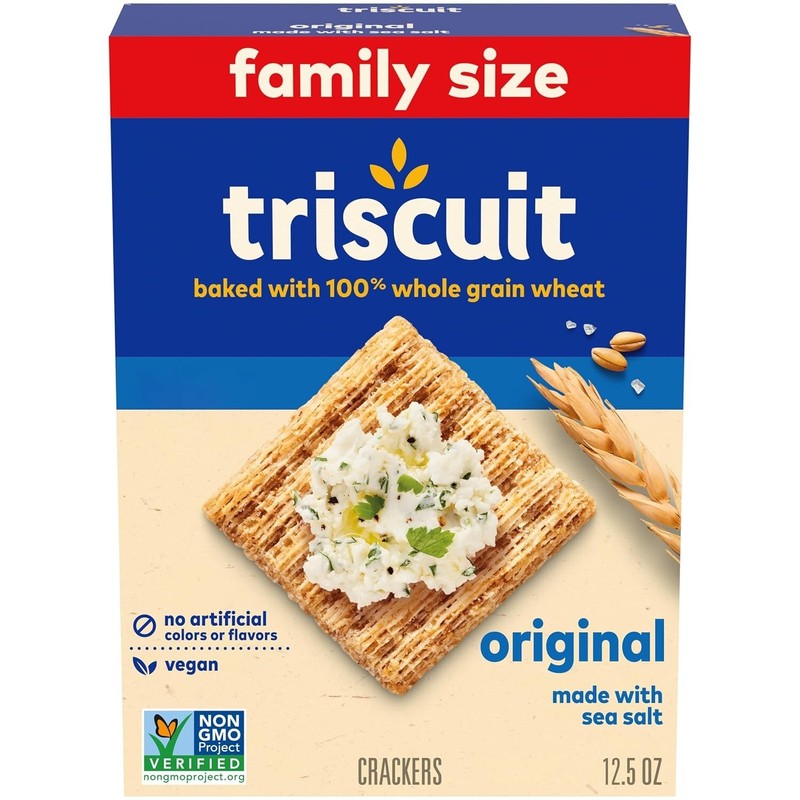 Triscuit Vegan Whole Grain Wheat Crackers, 12.5 oz Family Size