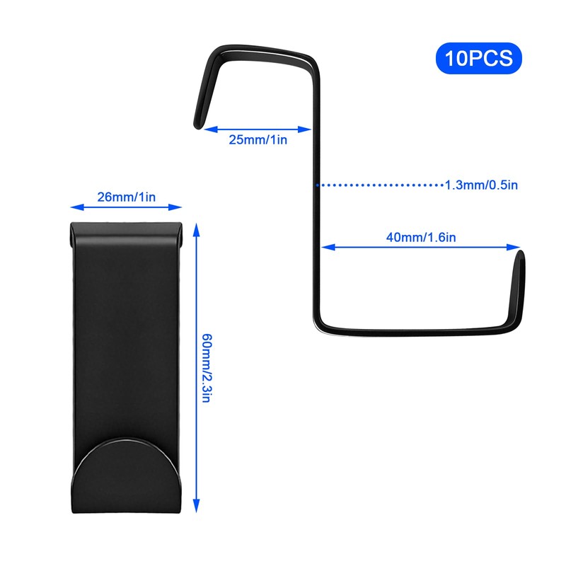10 Pcs Cabinet Door Hooks Cabinet Drawer Organizer