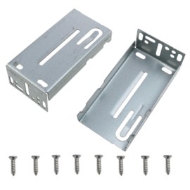 Meuey Lyot Cabinet Drawer Slides Drawer Slide Bracket Rear Drawer Track Socket Drawer Slide Mounting Brackets Rear Mounting Bracket RV Drawer Slides Ball Bearing Drawer Slides with Screws 2PCS