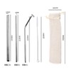1 Set Stainless Steel Straws Milkshake Straws Metal Straw Reusable