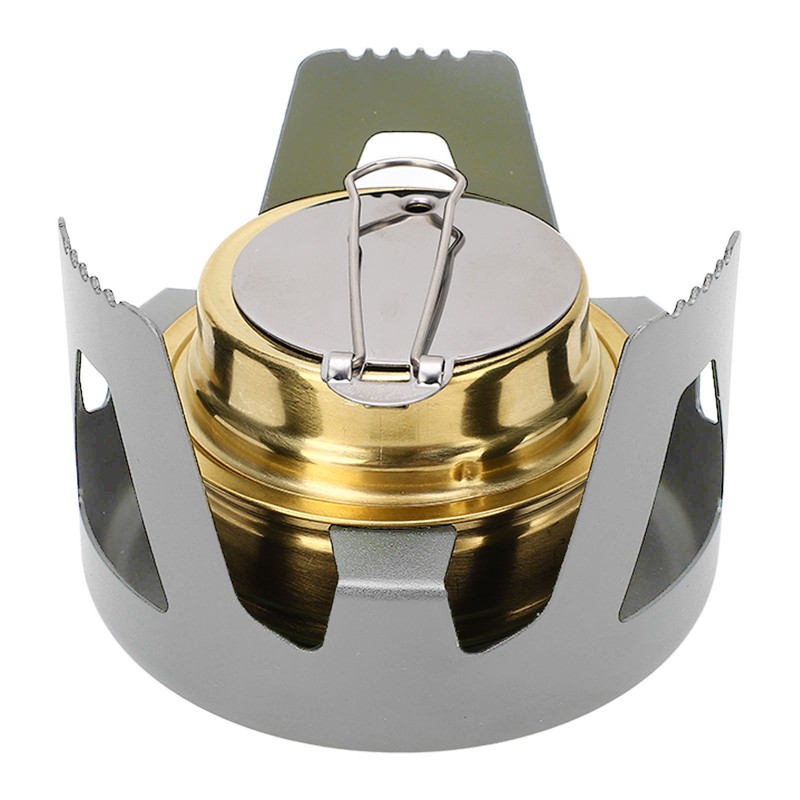 Mini Alcohol Stove Brass Aluminum Alloy Safe Windproof Portable Widely