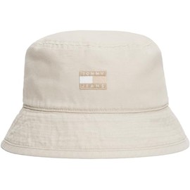 Tommy Jeans Women's Tjw Heritage Canvas Bucket Hat Aw0Aw17581, Beige (Newsprint), One Size