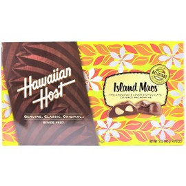 Hawaiian Host Island Macs Tiare Milk Chocolate Covered Macadamia Nuts 5 oz Boxes (1 Box)
