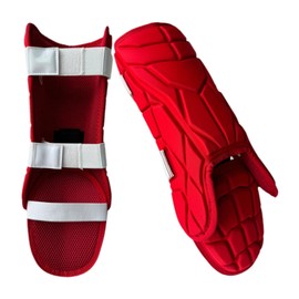 perfeclan Baseball Batter Leg Guards Shin Guards for Adults Lightweight Training Protector Versatile Gear Adjustable Shin Protection , Red