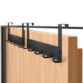 Gypie Pack of 2 Door Wardrobe, Premium Jacket Holder, Door Space-Saving, Black Door Coat Rack for Hanging, Door Coat Hooks for 2 cm Doors, Durable Door Hook Rail for Hanging, Can be Used in Children's