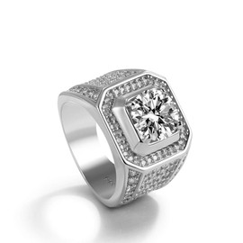 Fashion Fine Jewelry-925 Sterling Silver Ring-Men's Cubic Zircon Inlaid Ring 8-13#-Cocktail Party Accessories- Gift (10)