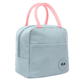 unycos - 7L Kühltasche, Lunch Bag, Thermotasche mit Folienfutter, Lunchtasche Isoliert, Regenjacke, Leichte, Einfache Reinigung, Lunchbox Tragbar, Tasche Arbeit Reisen Büro Picknick (Hellgrau)
