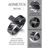 Black American Flag Cross Rings for Men Sterling Silver Flag