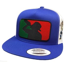 Unbranded EL BORRACHO DE MEXICO HAT ROYAL WHITE MESH MEXICO LOGO FEDERAL EL CHAPO GUZMAN