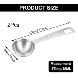 1 Teaspoon(3 tsp | 15 ml |15 cc| 0.5 oz) Measuring Spoons Mini Spoons Stainless Steel Individual Measuring Spoons Metal Measuring Spoons for Kitchen Cooking Coffee (15 mL)