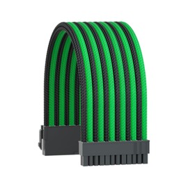 ASTRAL COOLER PSU Cable Extension Cable 18AWG ATX 24Pin/EPS 8 Pin/2xPCI-E 8Pin with Cabble Combs（Black/Green）