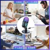 Fixash Condenser Microphone, USB Microphone, Gaming Microphone, PC, Dynamic, Tabletop,