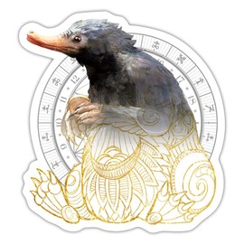 Spreadshirt Fantastic Beasts Niffler Sticker 10cm x 10cm Matt White