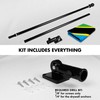 G128 Combo Pack: 6 Ft Aluminum Spinning Flagpole (Black) &