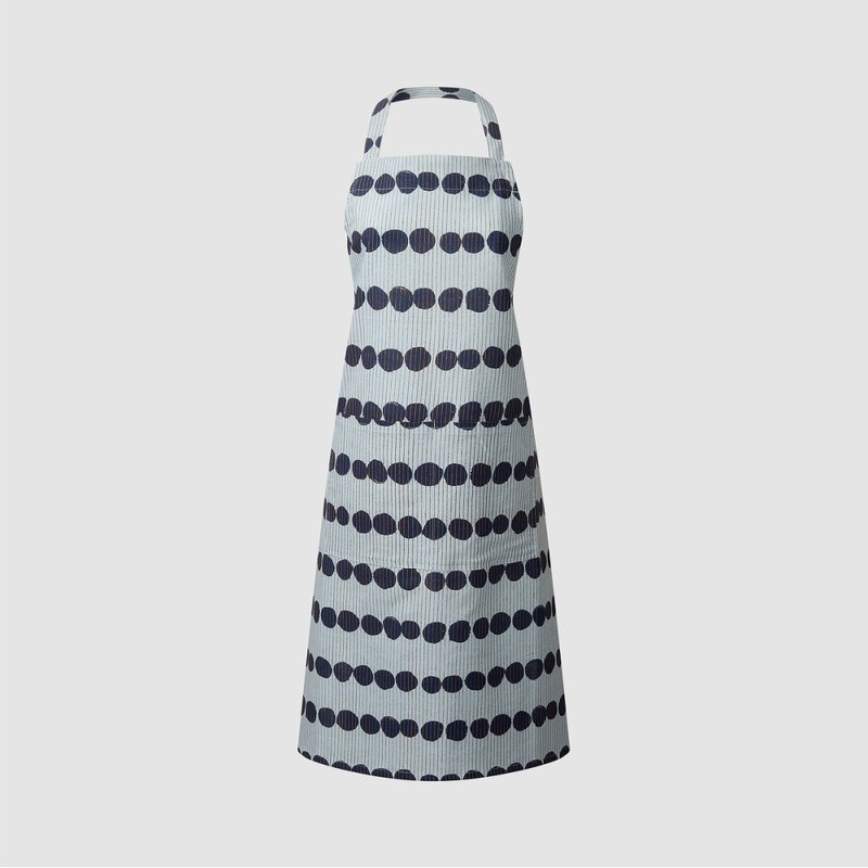 JAJU [JAJU] Drawing Dot Cotton Apron_90_Blue