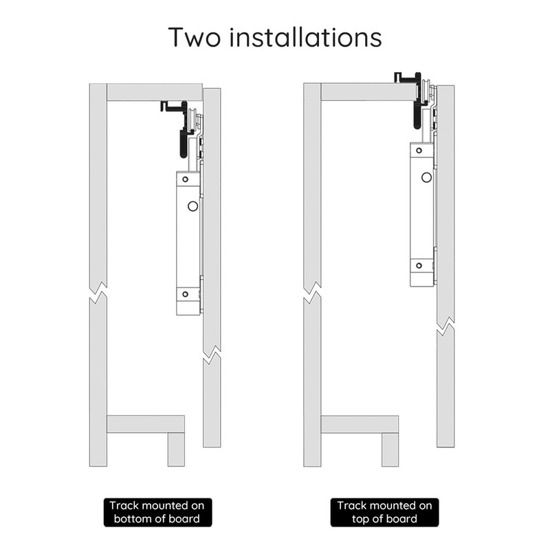 Bifold Door Hardware Set, with 36” Track, Aluminum Sliding Cabinet