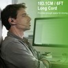 Weatwo Wired Single-Side USB Earbud with Microphone & Adjustable Ear