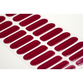22 Premium Semi-Cured Gel Nail Polish Strips w/Application Accessories (Candy Apple Red Cat-Eye)