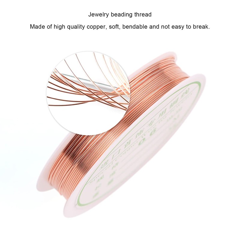 tooloflife Tarnish Resistant Bare Copper Wire Roll for Crafts Beading