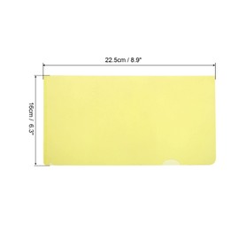 PATIKIL L Type Folders 12 Pack A5 Plastic Clear Document Folder File Jacket Sleeves Project Pockets, Yellow