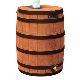 Good Ideas RW40-DR-TC Rain Wizard Rain Barrel 40-Gallon Darkened Ribs, Terra Cotta