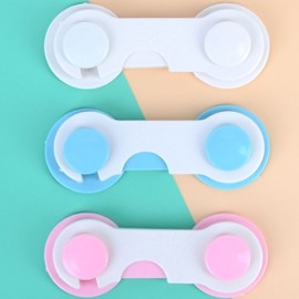Child Safety Door Lock Latch - 1 Piece, White Drawer Lock 5ea