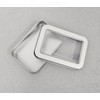 Ruwado 4 Pcs Metal Containers with Clear Window Empty Rectangular