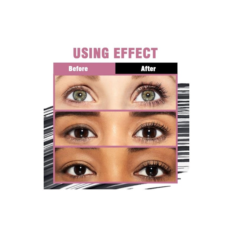 5 Pack Mascara Bulk, Multipack Mini Black Mascara Pack for