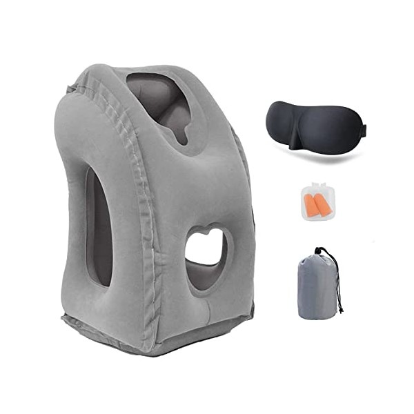 Ajlrq Inflatable Travel Pillow, Inflatable Airplane Neck Pillow for Sleeping
