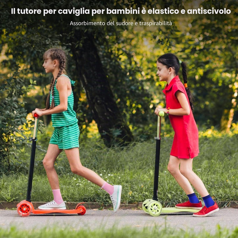Leikedun 2 paia di bende alla caviglia per ragazzi (12-17