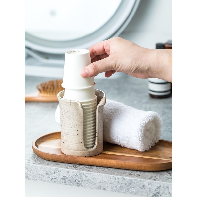 YHOJOY Bathroom Cup Dispenser 3 Oz, Bathroom Cup Holder for