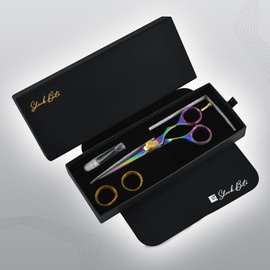 Professional Hair Cutting scissors, Rainbow Color Sharp Razer Edge Barber Hair Cutting Shears Made Of Japanese Steel 6"