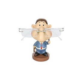 Business Man Whimsical Figurine Eyeglass Holder Stand
