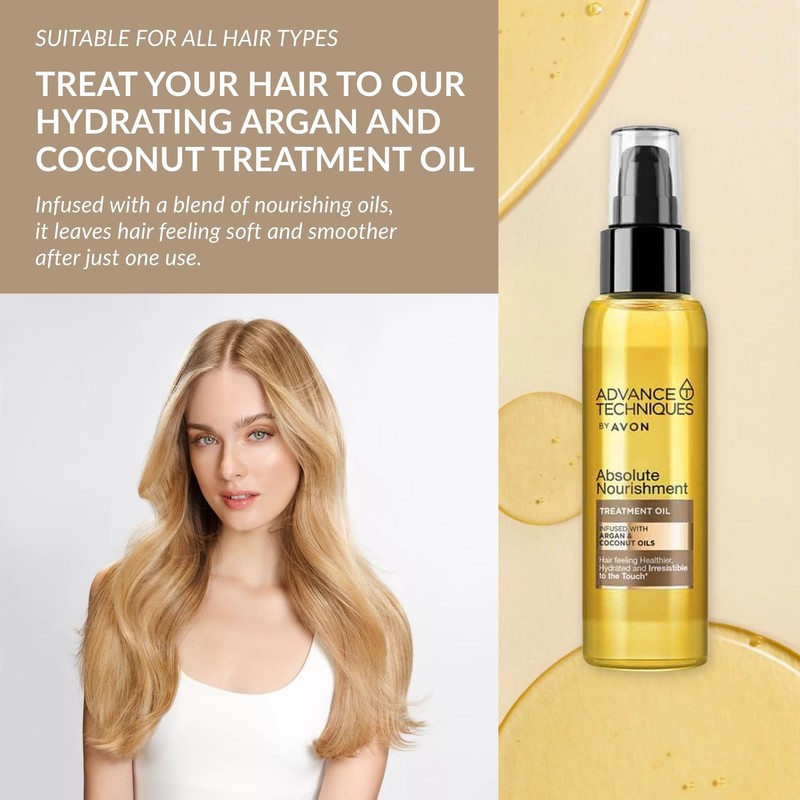 Avon Avon Absolute Nourishment Argan and Coconut Treatment Oil 100ml,