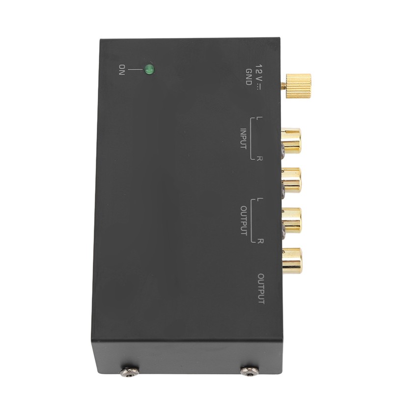 Phono Preamplifier AC Metal 100‑240V Sound Record Player Preamplifier for