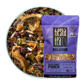 Tiesta Tea - Palm Beach Punch, Loose Leaf Fruit Punch Herbal Tea, Non-Caffeinated, Hot & Iced Tea, 16 oz Bulk bag - 200 Cups, Natural, No Sugar, Herbal Tea Loose Leaf Blend