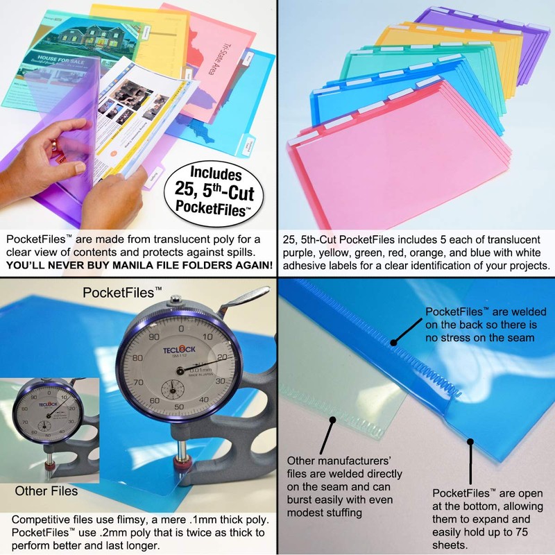 Ultimate Office StationMate Wall File Organizer, 5 Tier Vertical Mount