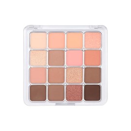 Erinde Paleta de Sombras de Ojos de 16 Colores, Paleta de Sombras de Ojos Mate y Nacarada, Sombra de Ojos Ultra Difuminable y Altamente Pigmentada, Nude Natural, Mezclable, C01#