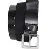 HC Men's Premium Leather Belt with Fabric Insert - black